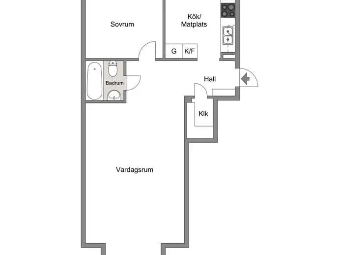 Floor plan for Esplanaden 4C