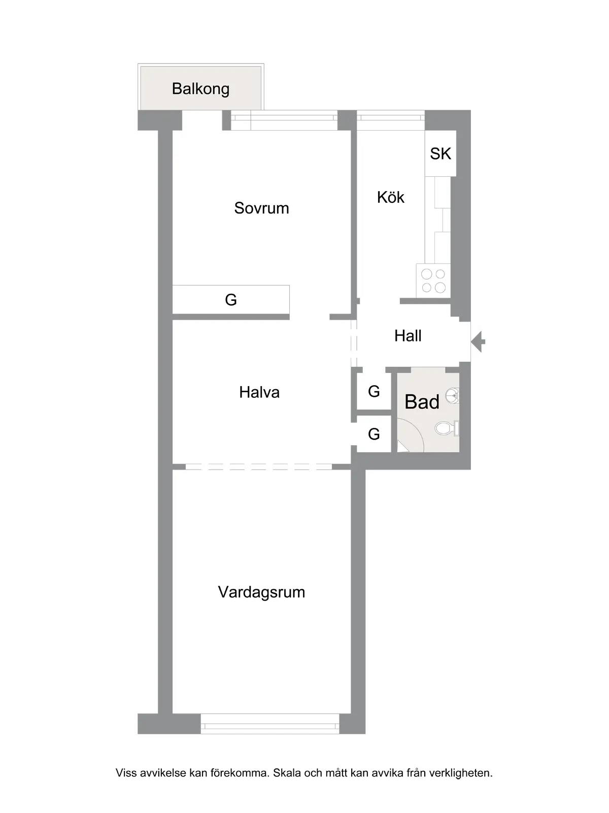 Planritning för Ellstorpsgatan 2A