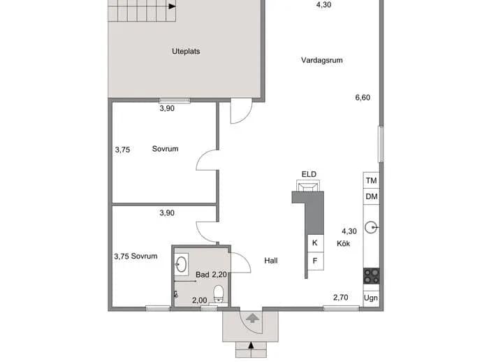Planritning för Sofiehillsvägen 8