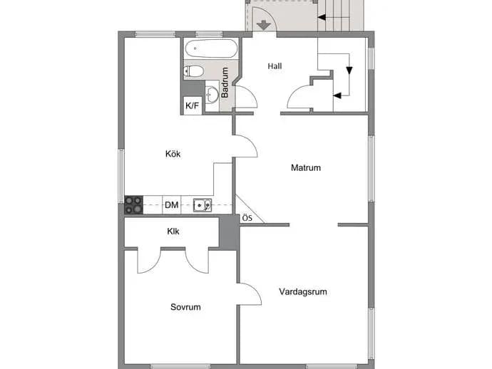 Floor plan for Bygdevägen 7
