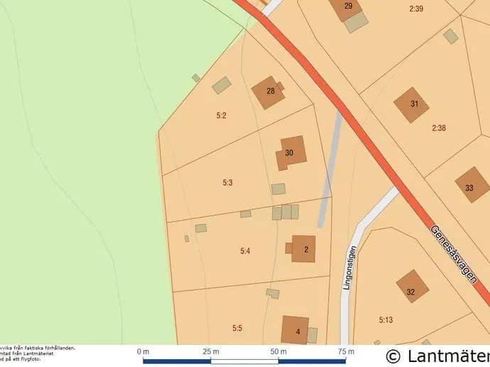 Planritning för Genesåsvägen 30