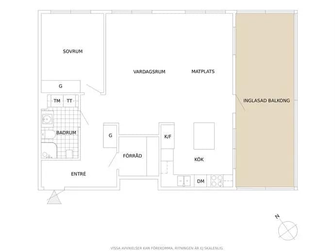 Floor plan for Kellgrensgatan 23B