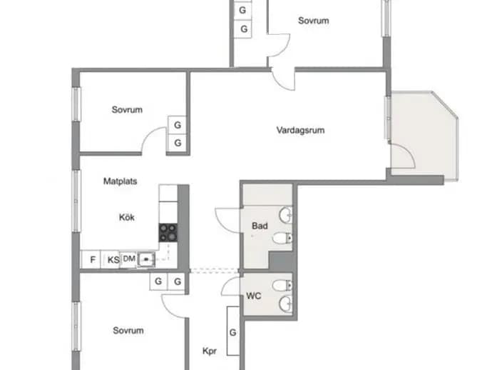 Floor plan for Mjölnerbacken 15