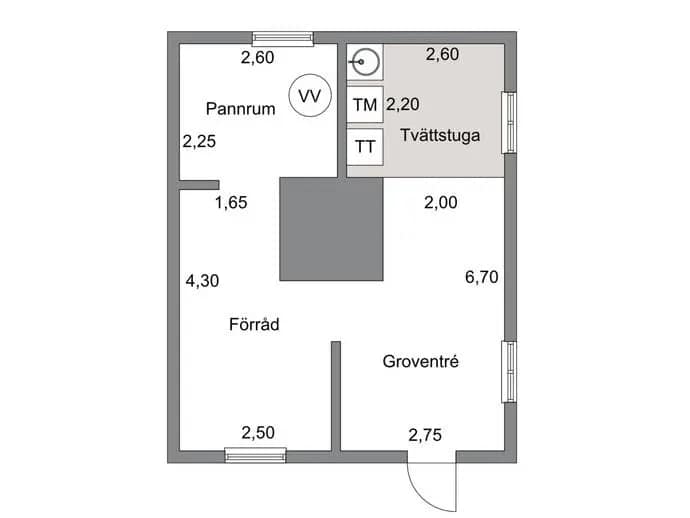 Planritning för Larssonvägen 6