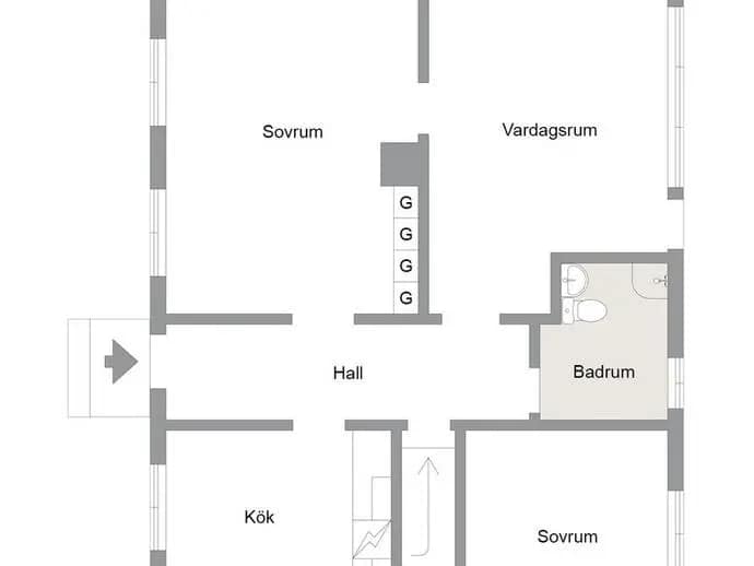 Floor plan for Marknadsvägen 14