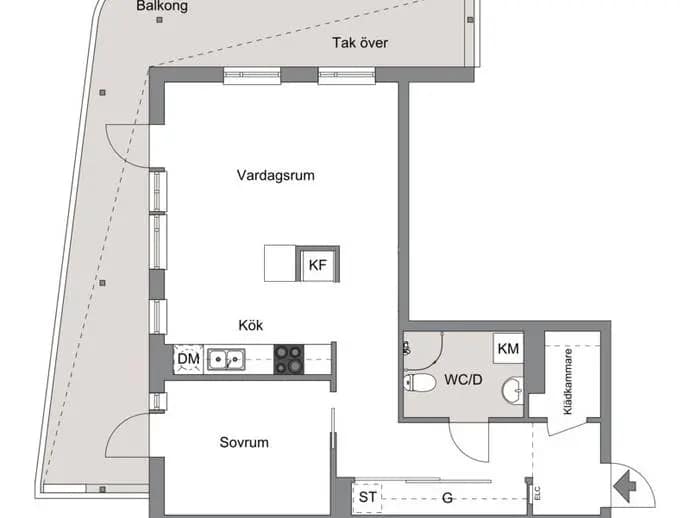 Floor plan for Lövkojsgränd 11