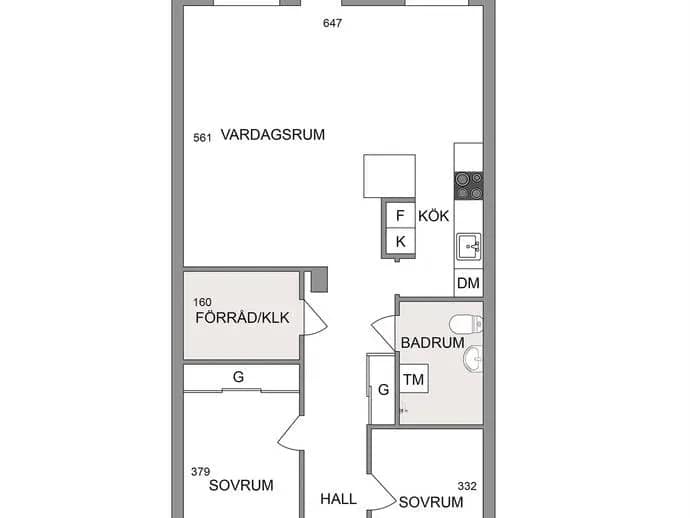 Floor plan for Solhemsvägen 17