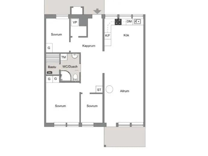 Floor plan for Årekläppen 101H