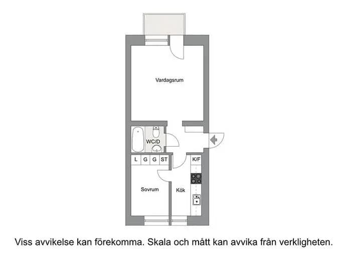 Floor plan for Ståthållaregatan 32C