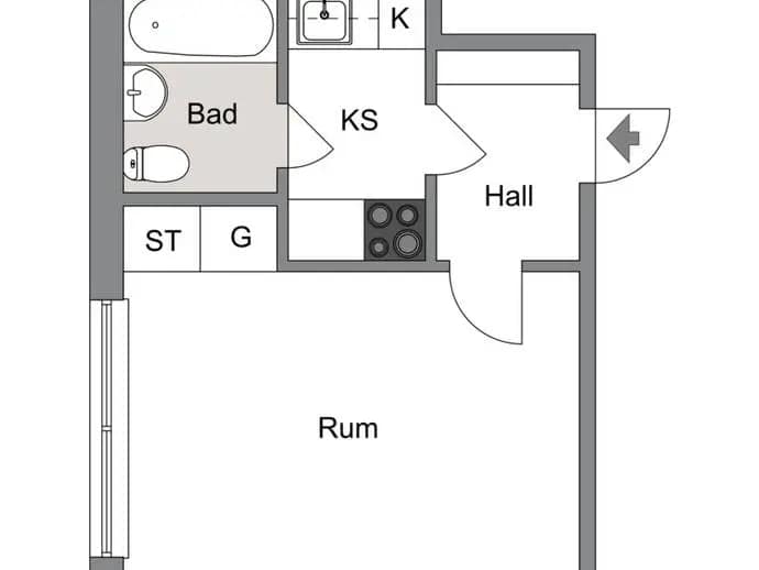 Planritning för Arklimästaregatan 30