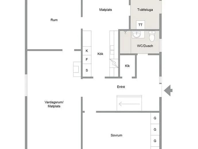 Planritning för Ägovägen 12