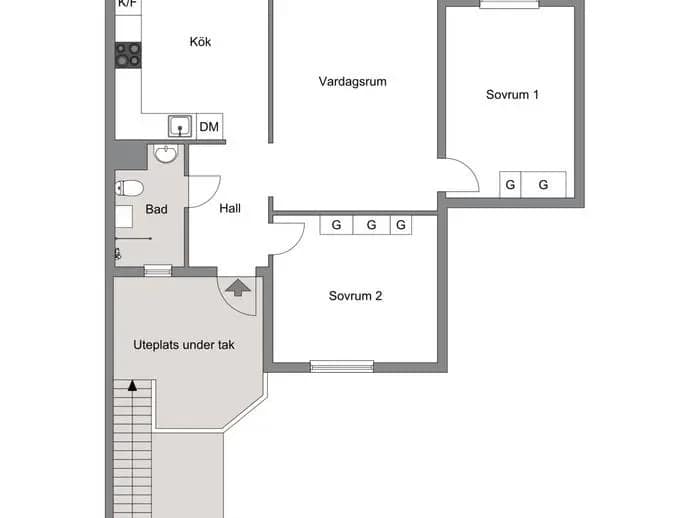 Floor plan for Olov Hartmans Väg 80