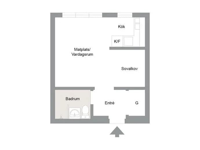 Floor plan for Ekgatan 7 B