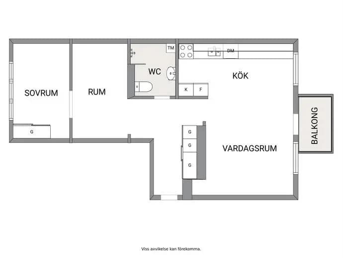 Floor plan for Von Leesengatan 5C