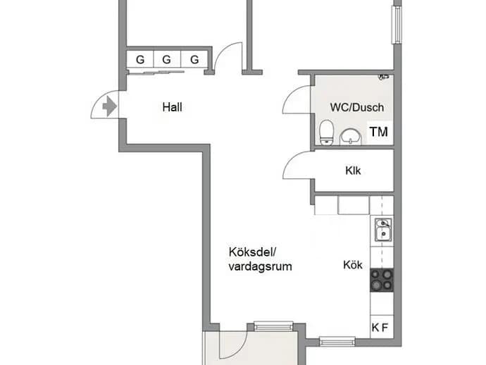 Floor plan for Månadsvägen 28