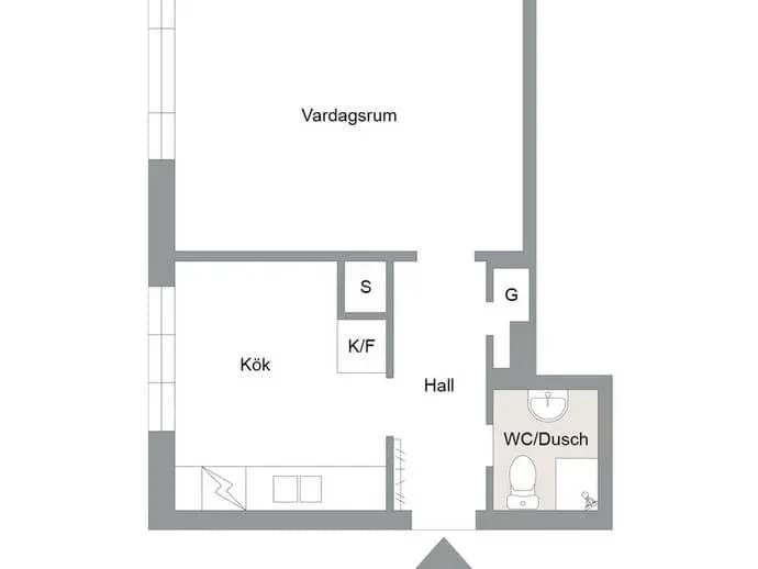 Floor plan for Södergatan 6 B