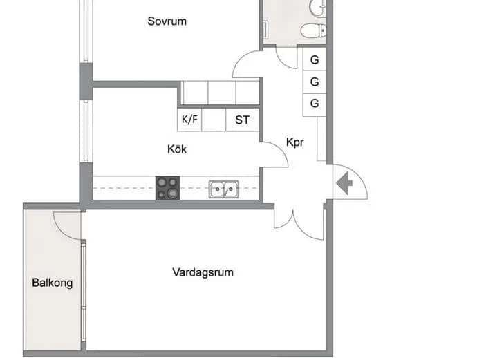 Floor plan for Skolvägen 24 B