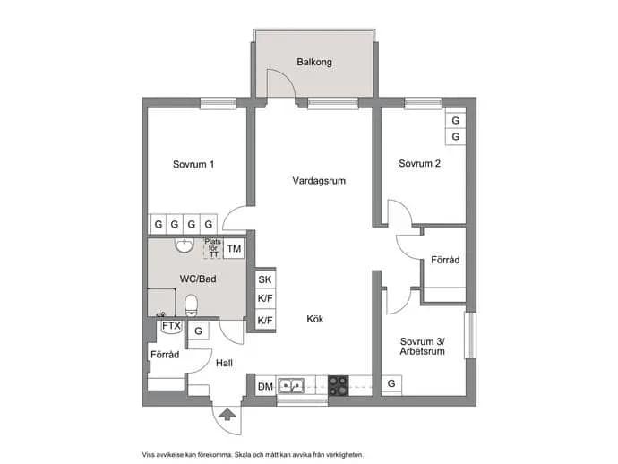 Planritning för Blåportshöjden 14 A
