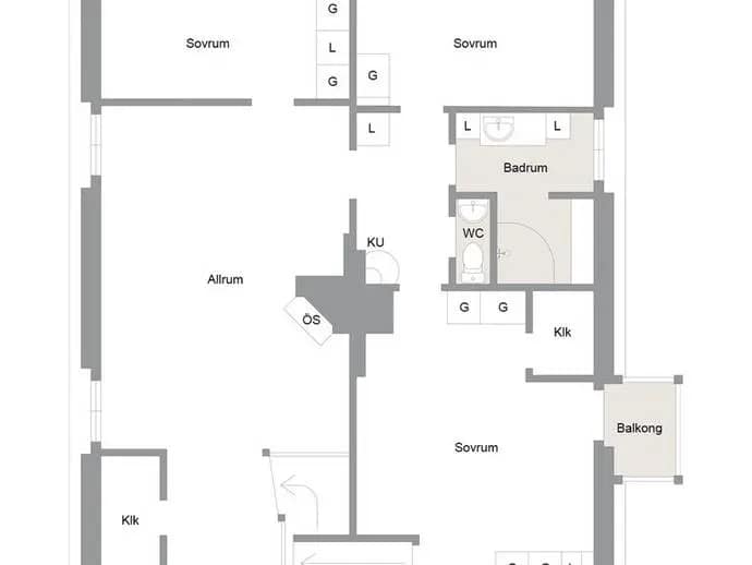 Planritning för Kyrkvägen 9