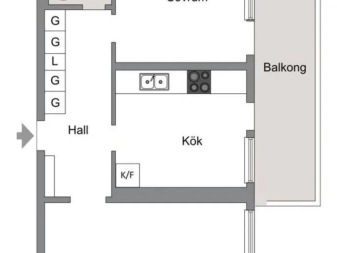Floor plan for Kometvägen 23