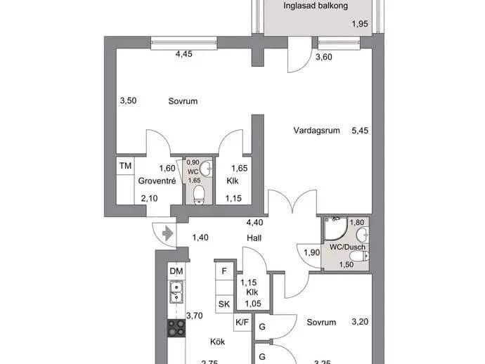 Floor plan for Gredbergsgatan 12 A