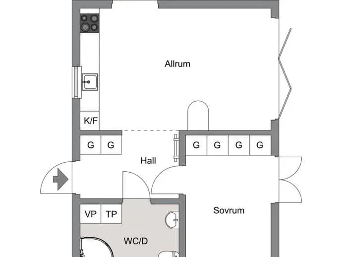 Floor plan for Hammarberget 12C