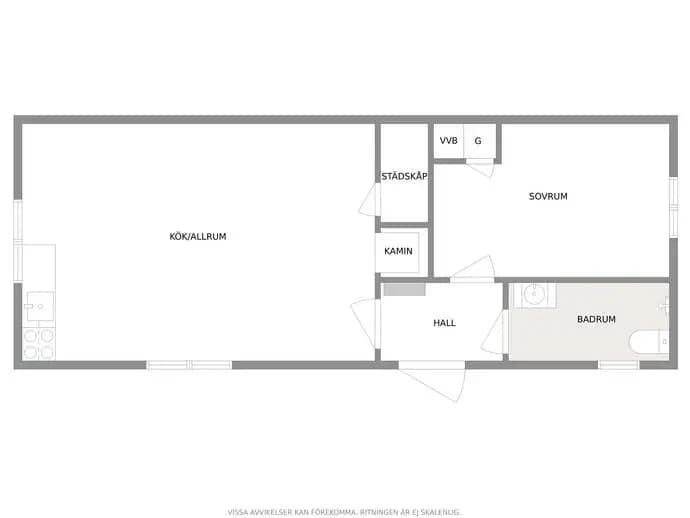 Floor plan for Spireavägen 46, Stuga 28