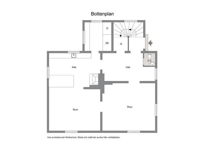 Planritning för Väderkvarnsgatan 12