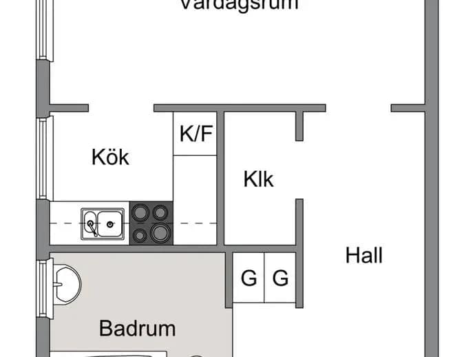 Planritning för Oppundavägen 6