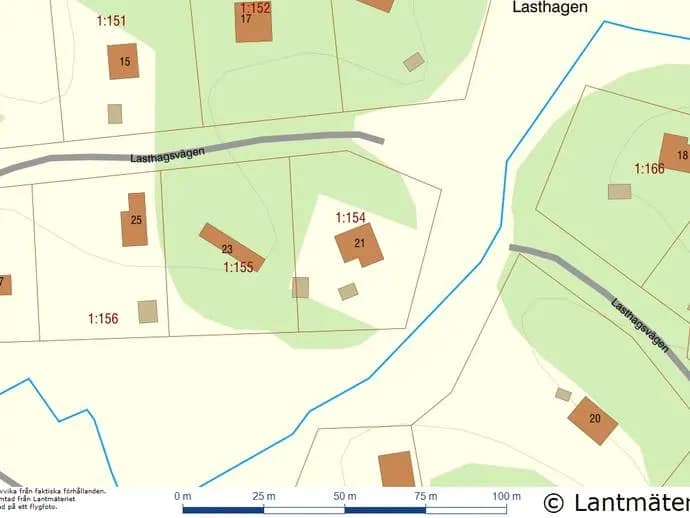 Planritning för Lasthagsvägen 21