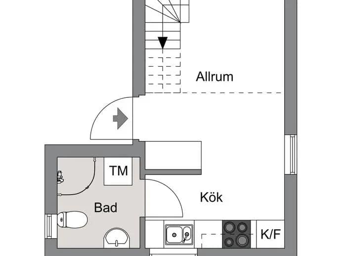 Floor plan for STORMANSVÄGEN 1 A