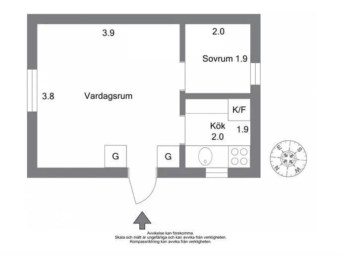 Floor plan for Svartbäcken Tomt 6