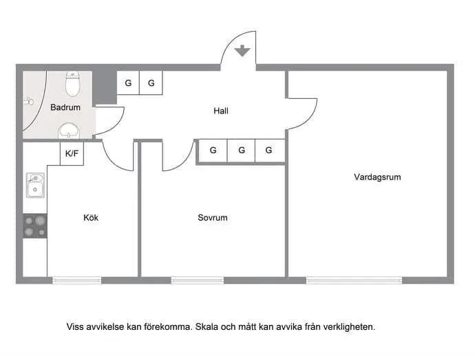 Floor plan for Vasavägen 75