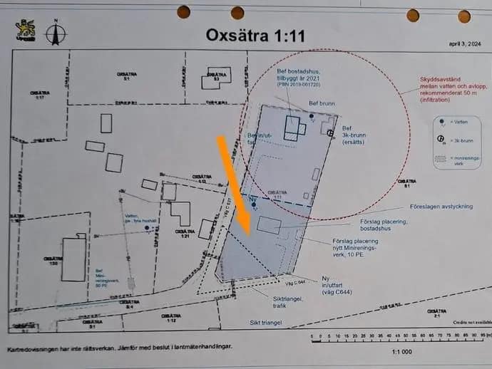 Planritning för Oxsätra 1:36