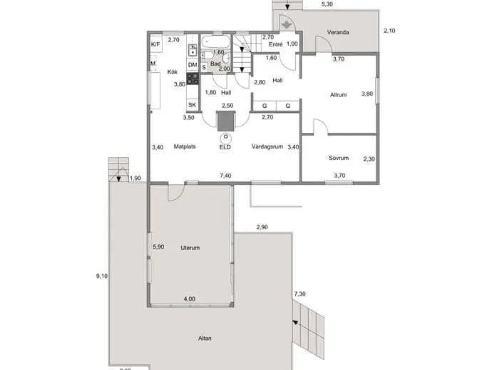 Floor plan for Östra Storgatan 47