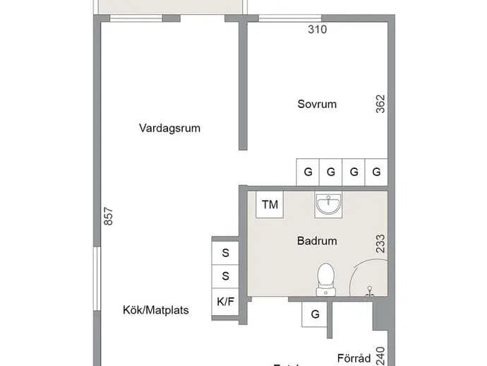 Planritning för Gropens Lillgata 32