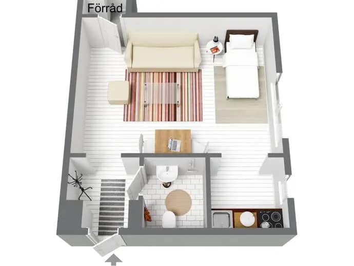 Planritning för Gästgivaregatan 1