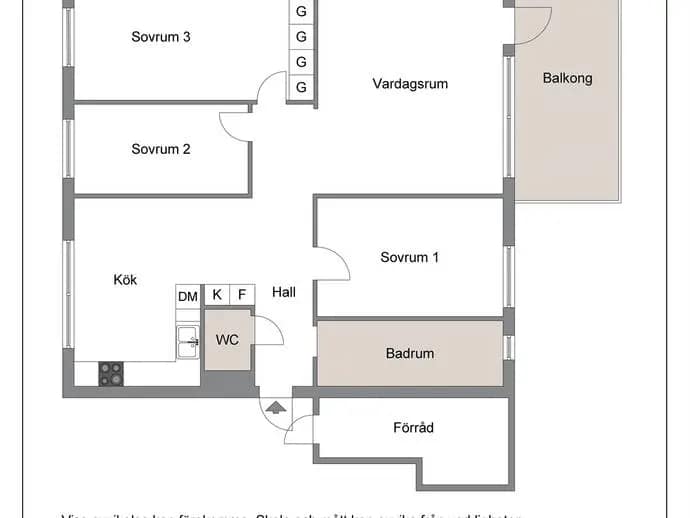 Floor plan for Tomtbergavägen 345