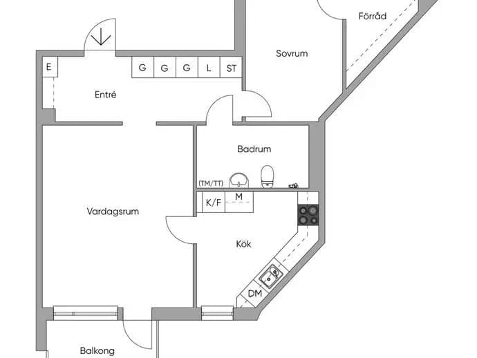 Planritning för Bjursätragatan 131