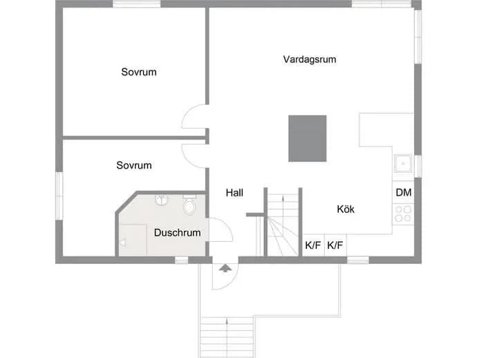 Planritning för Lindvägen 9