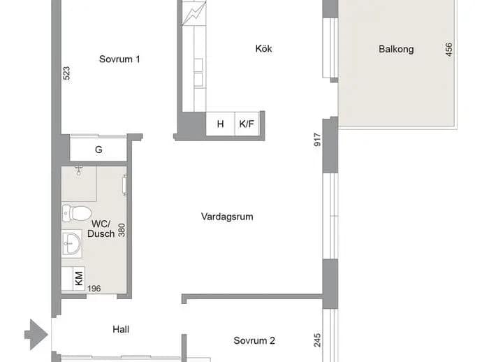 Floor plan for Olles gata 2