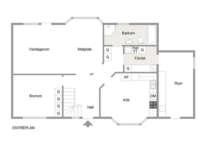 Floor plan for Halvarsbo 90