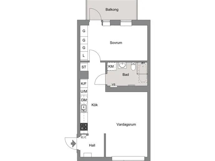 Floor plan for Skattsökargränd 2C