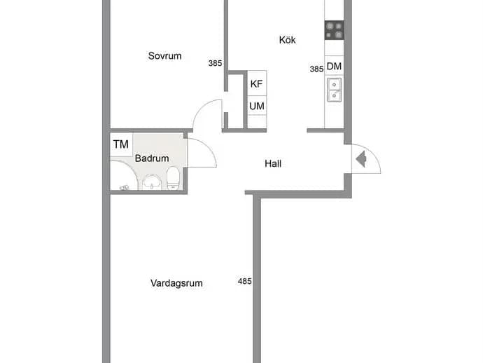 Floor plan for Österled 15B