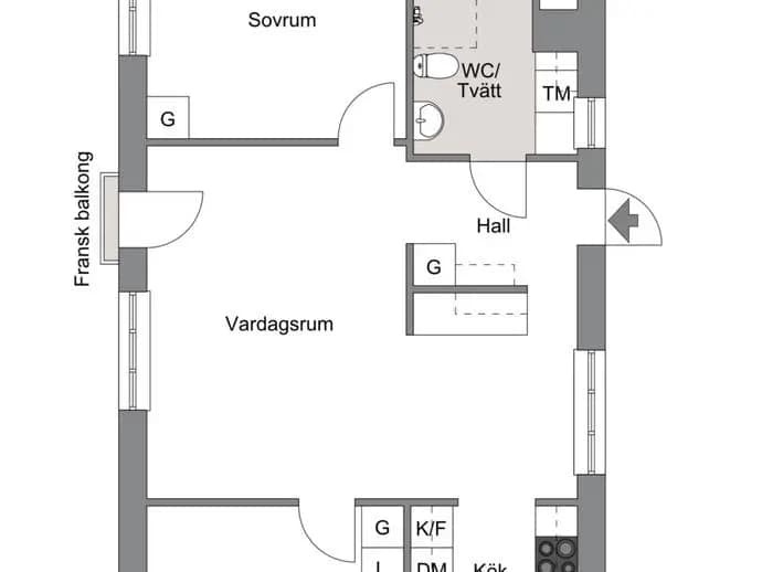 Floor plan for Olsbergsvägen 61A