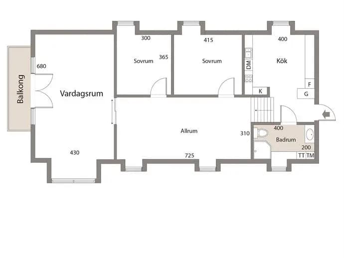 Floor plan for Petterstorp 6A