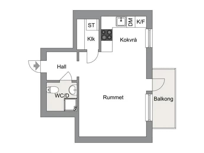 Floor plan for Norrstrandsgatan 73C