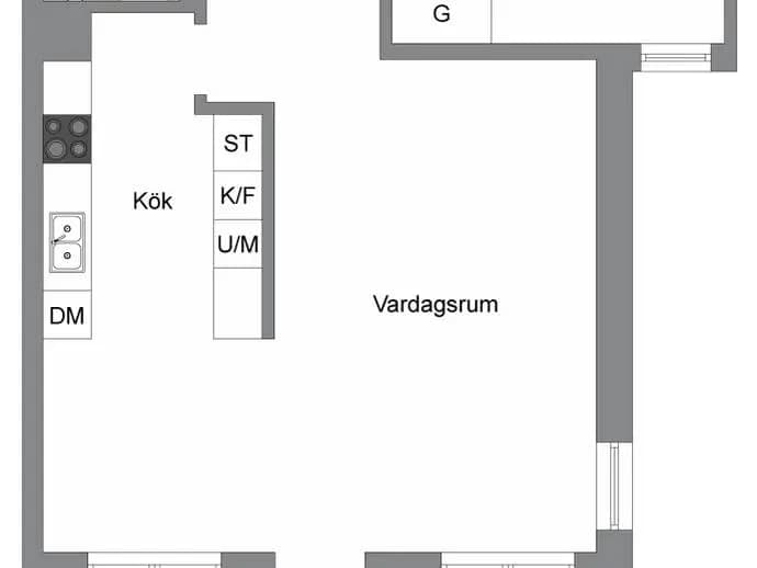 Floor plan for Slussbrovägen 51