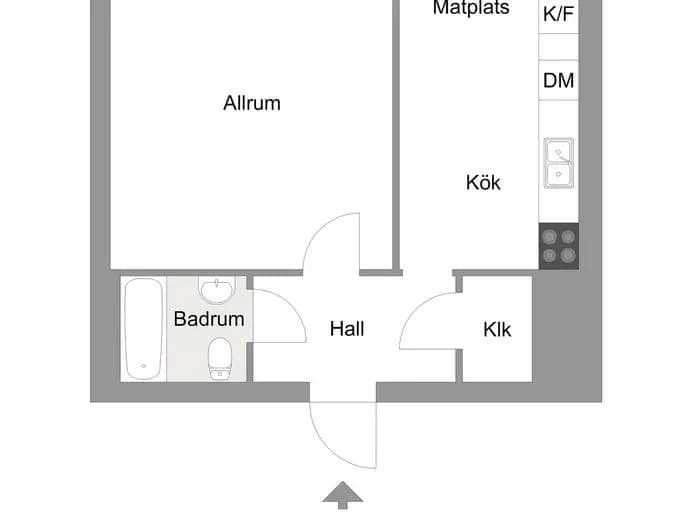 Planritning för Lustigknoppsvägen 5B