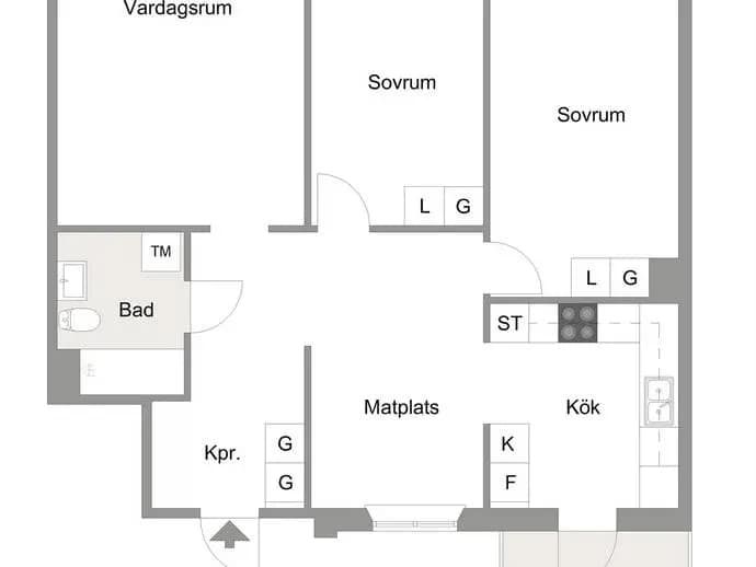 Floor plan for Smala vägen 5C